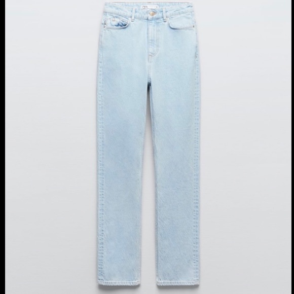 NWT ZARA Z1975 HIGH RISE STRAIGHT JEANS - Picture 4 of 6